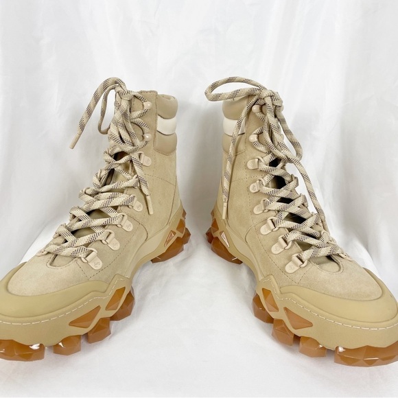 Jimmy Choo x Diamond Hike Barley Crosta Suede Hiking Boot Sneaker Tan Casual - Picture 4 of 12